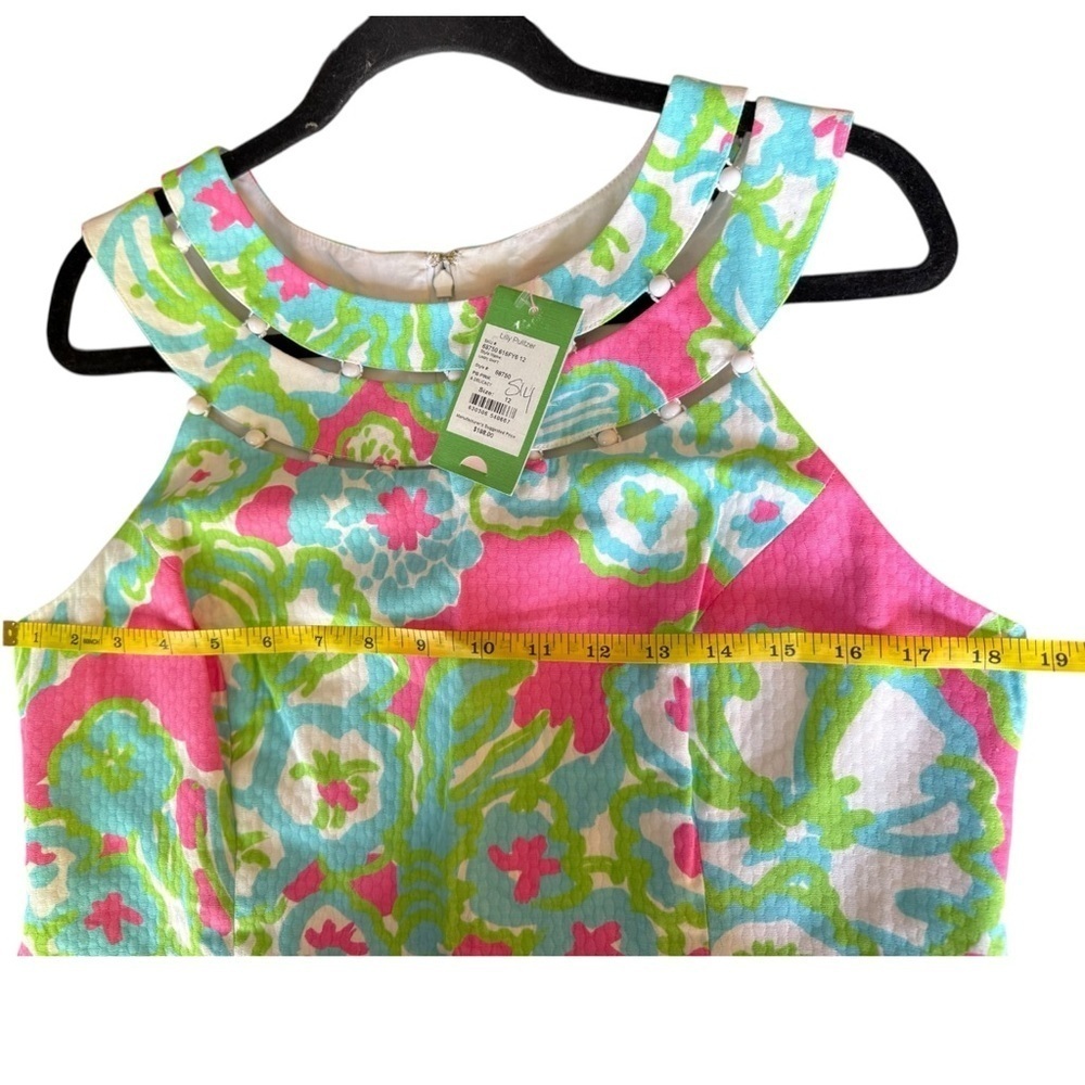 New ▶️ Lilly Pulitzer ◀️ Lindy PB Pink A Delicacy Beaded Neck Shift Size 12 - Picture 10 of 12